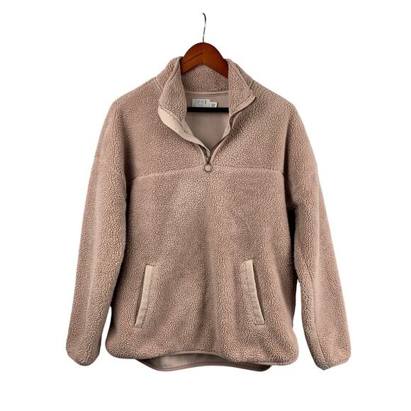 Women's Time and Tru Blush Pink Polyester Zip Up Sweater - Size S(4-6) - Picture 1 of 6